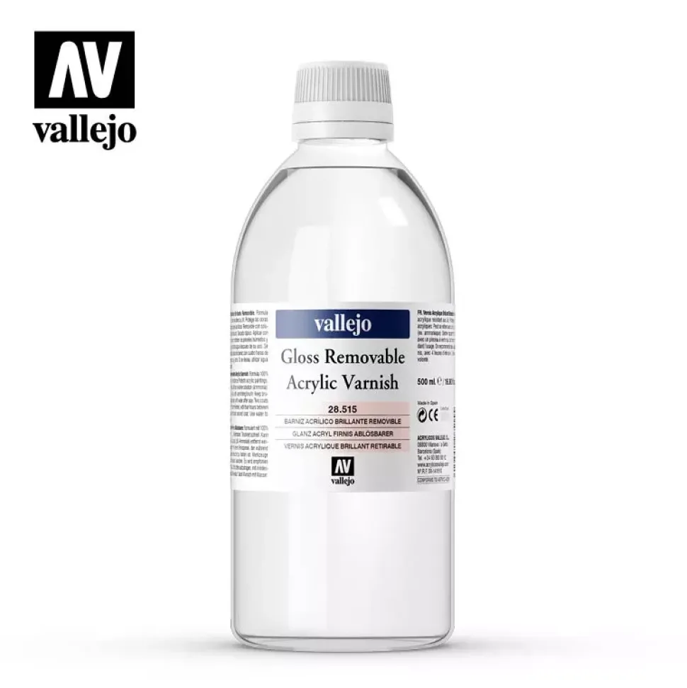 Barniz 515 brillante removible Artist Vallejo 500ml