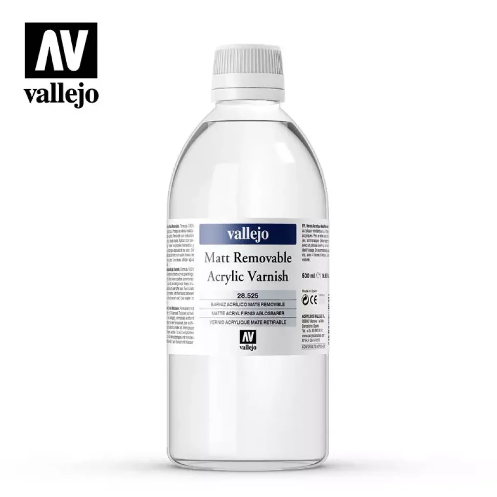 Barniz 525 mate removible Artist Vallejo 500ml