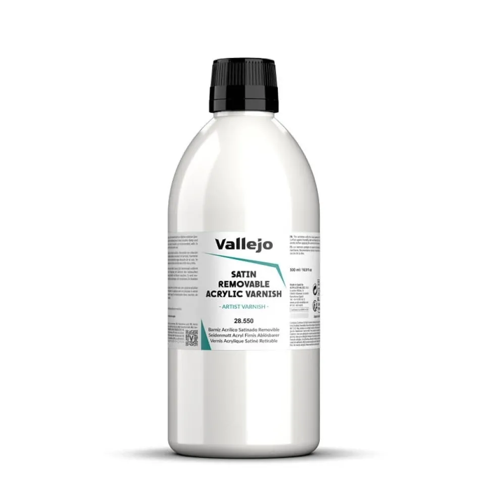 Barniz 550 satinado removible Artist Vallejo 500ml