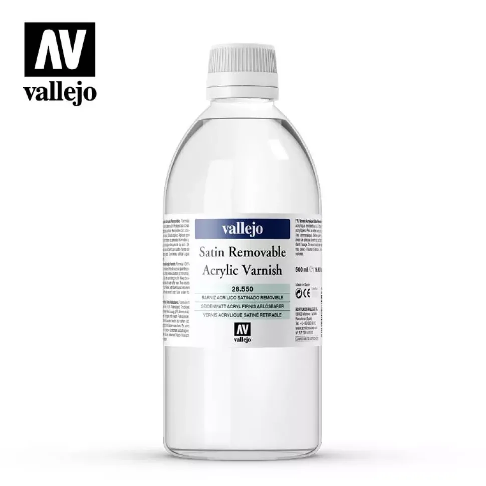 Barniz 550 satinado removible Artist Vallejo 500ml