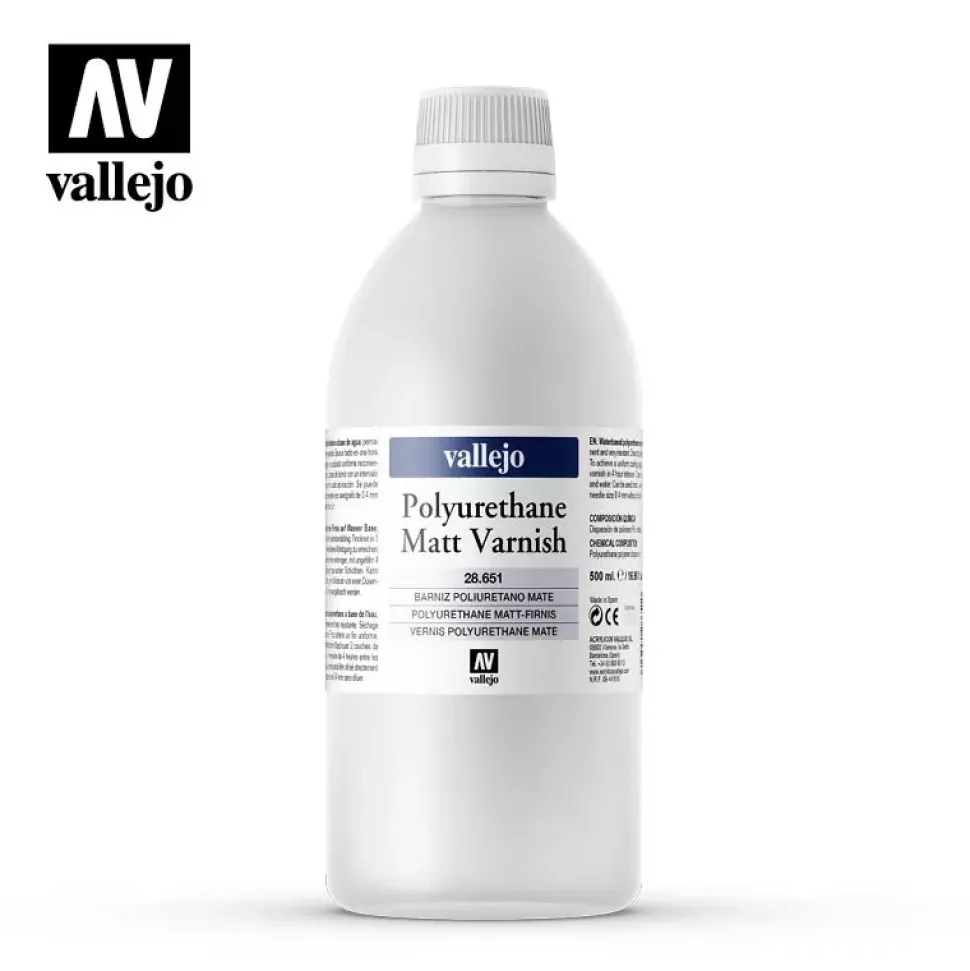 Barniz poliuretano 651 mate Artist Vallejo 500ml