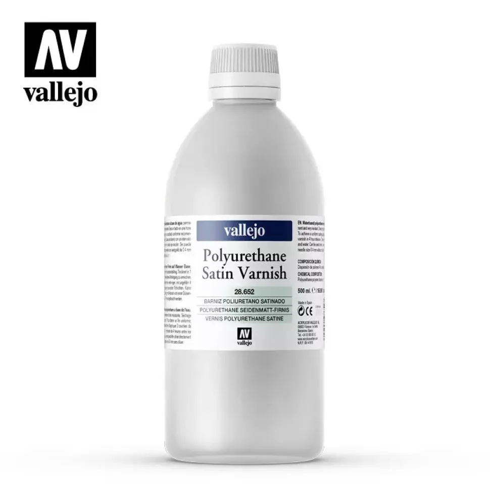 Barniz poliuretano 652 satinado Artist Vallejo 500ml
