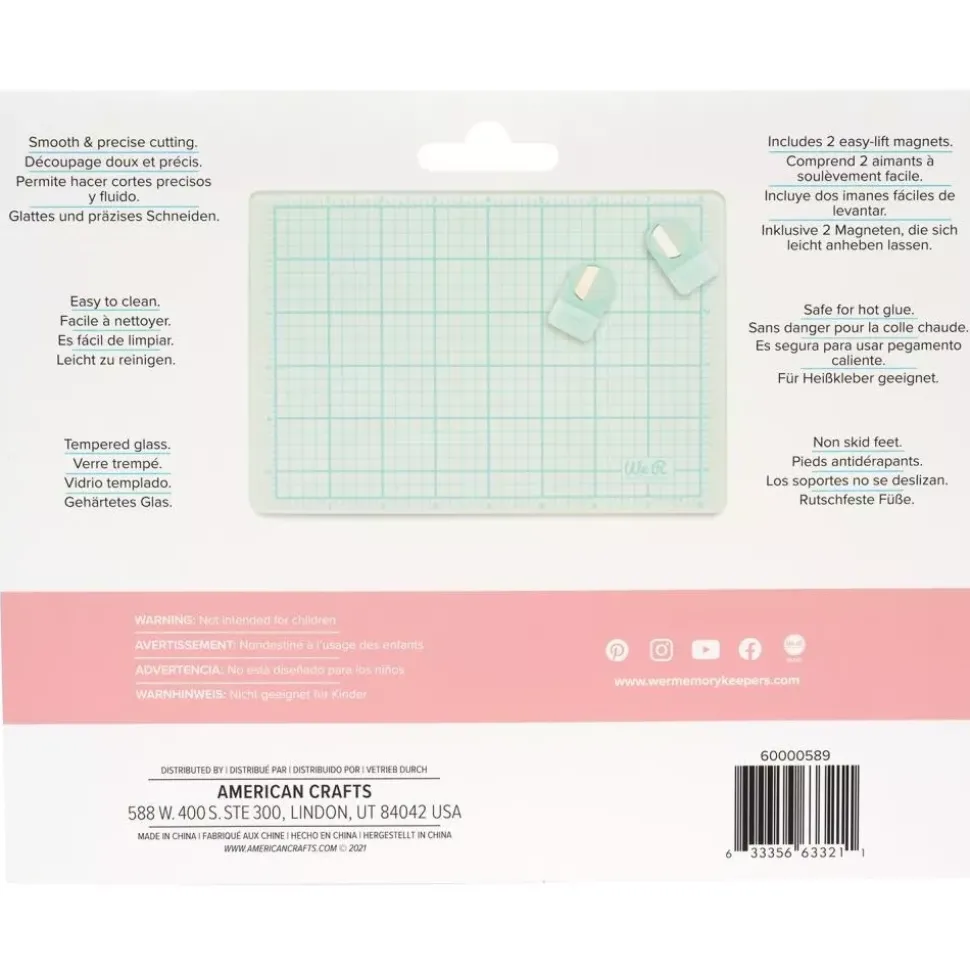 Base de Corte de Cristal Magnética We R Memory Keepers 23x15cm