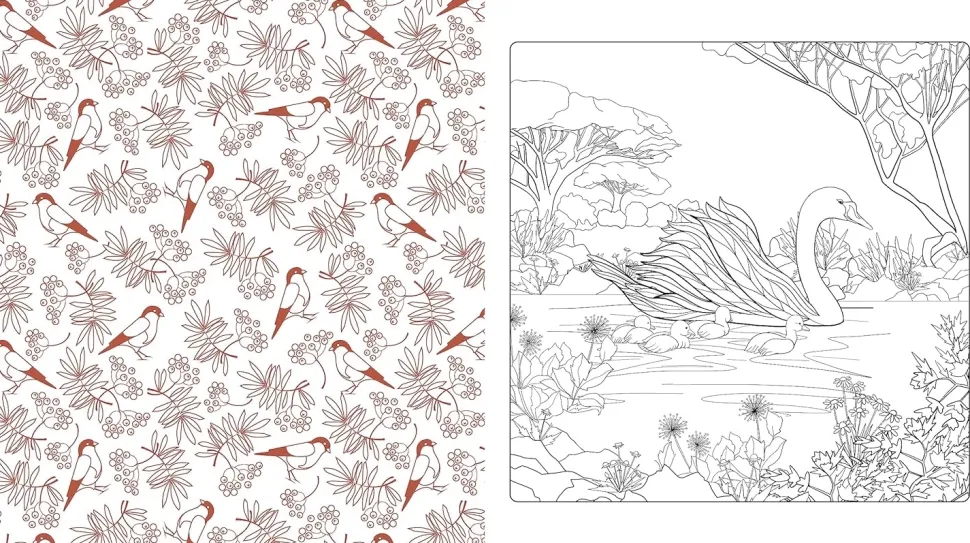 Beautiful Nature Coloring Book
