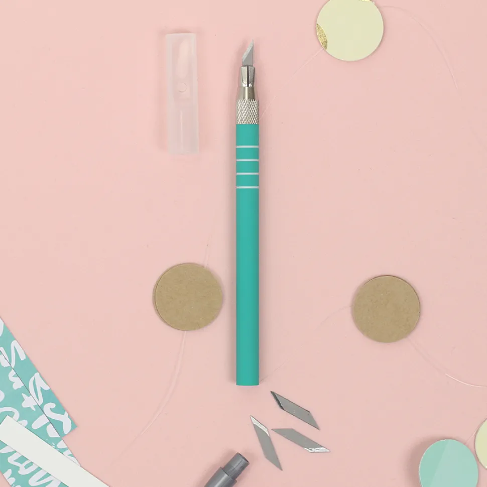 Bisturí de precisión turquesa Craftelier