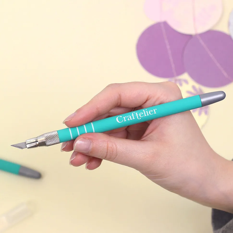 Bisturí de precisión turquesa Craftelier