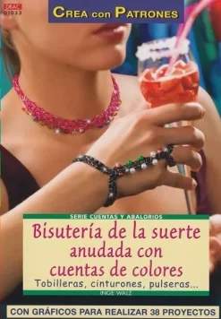 Bisutería de la suerte anudada con cuentas de colores