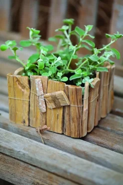 Bloques de madera rústica