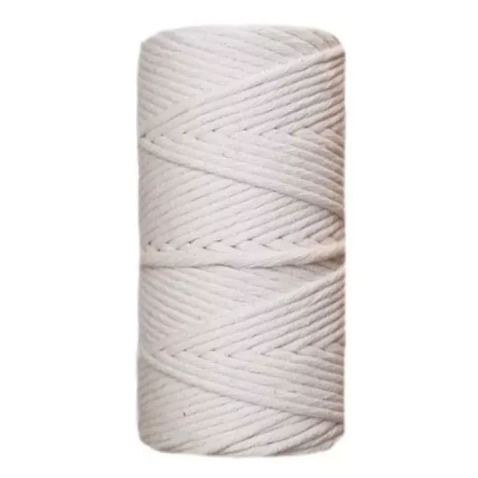 Bobina de Algodón de Macramé Crudo 3mm