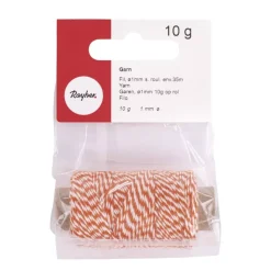 Bobina de Hilo Naranja y Beige Rayher 35m