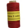 Bobina Lino Encerado 3 cabos Rojo CasaSol 180m
