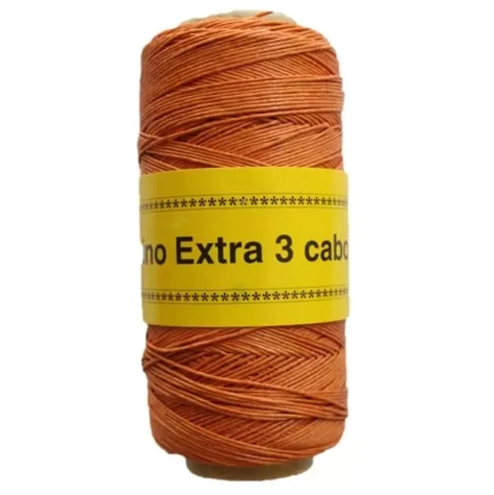 Bobina Lino Encerado 3 cabos Naranja CasaSol 180m