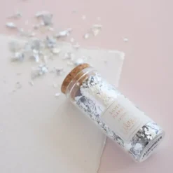 Botella de Cristal 3gr con Copos Silver Flakes Wax it Lora Bailora