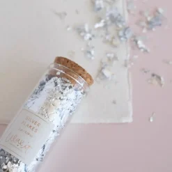 Botella de Cristal 3gr con Copos Silver Flakes Wax it Lora Bailora