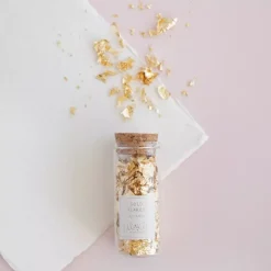 Botella de Cristal 3gr con Copos Gold Flakes Wax it Lora Bailora