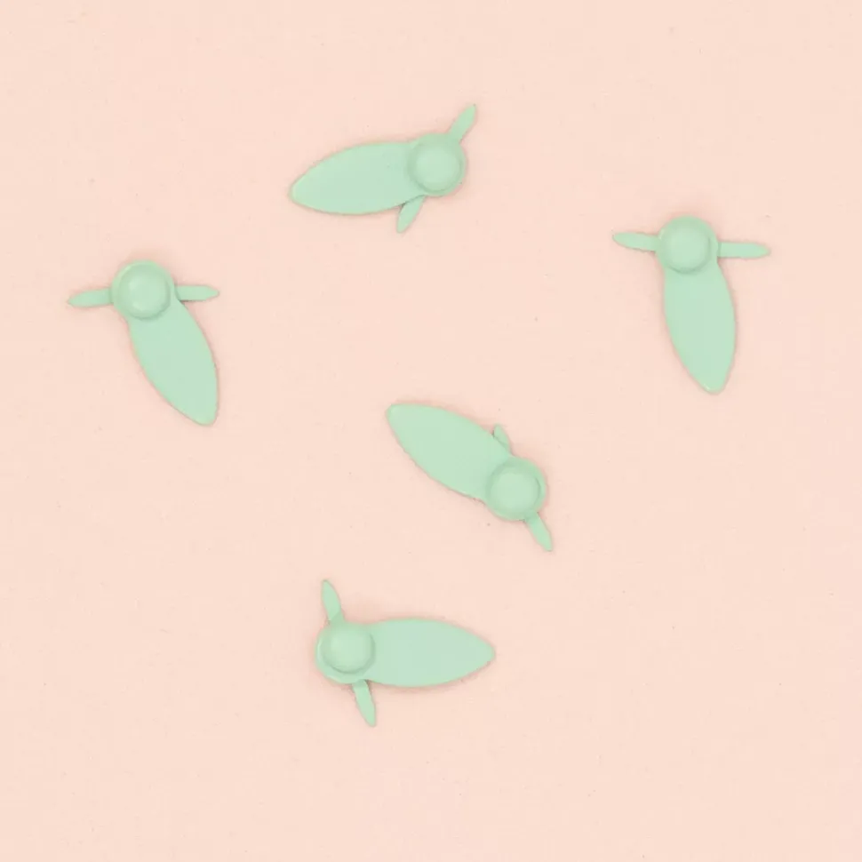 Brads y Botones de Giro Turquesa Craftelier