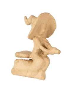 Bruja sobre escoba de papel maché Decopatch