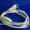 Cable, Interruptor y Enchufe blanco