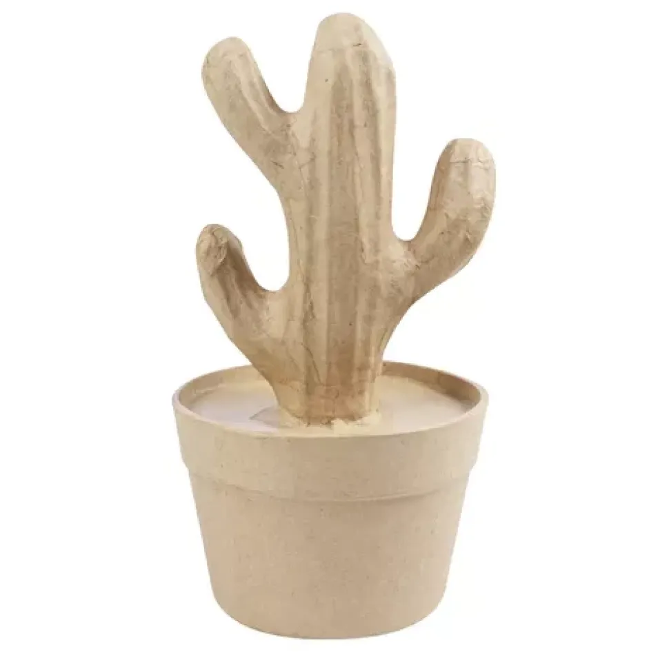 Cactus Largo de Papel Maché Décopatch