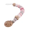 Cadena de Madera para Chupete Rosa Rayher