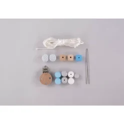 Cadena de Madera para Chupete Azul Rayher