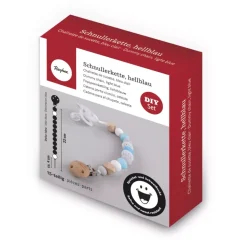 Cadena de Madera para Chupete Azul Rayher