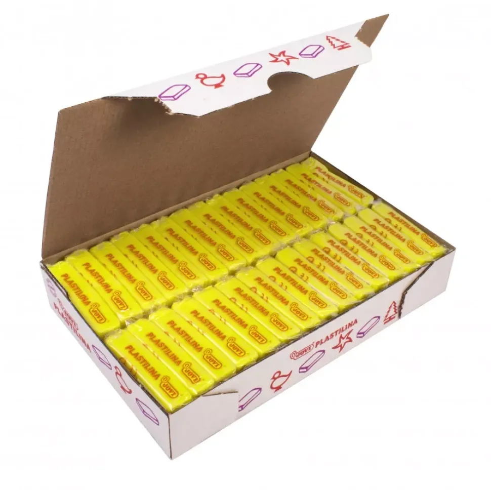 Caj 30 Pastillas de Plastilinas Amarillo Jovi 50gr