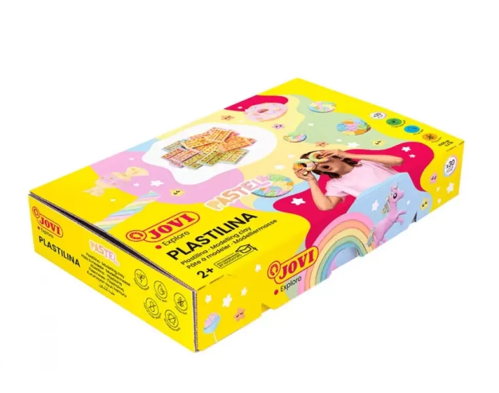 Caja 30 Pastillas de Plastilinas Pastel Jovi 50gr