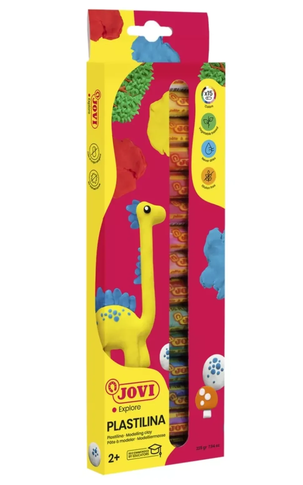 Caja 15 Barras de Plastilinas Colores Surtidos Jovi 15gr