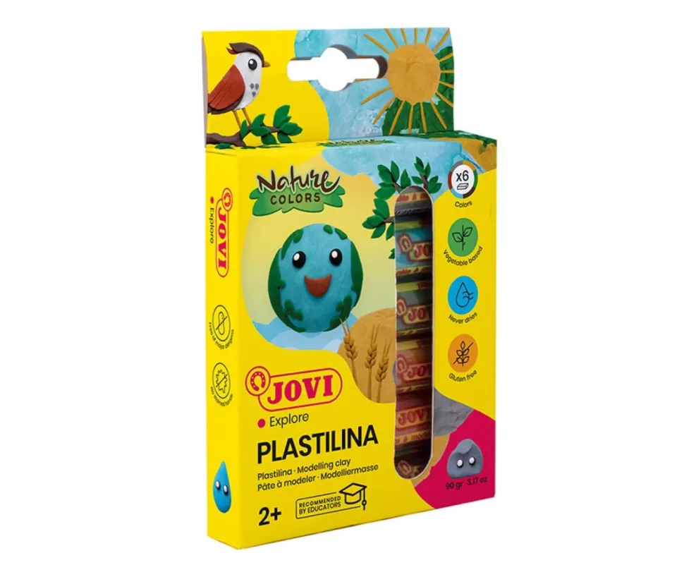 Caja 6 Barras de Plastilina Colores Nature Jovi 15gr