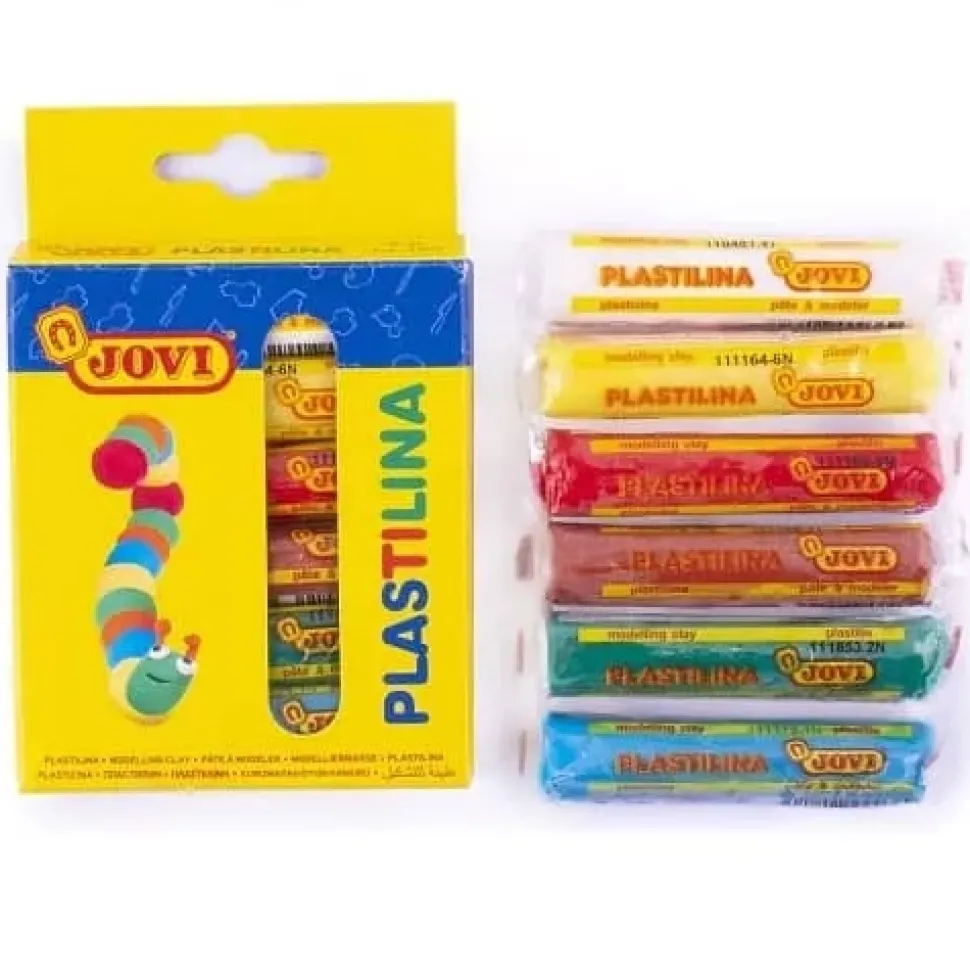 Caja 6 Barras de Plastilinas Colores Jovi 15gr