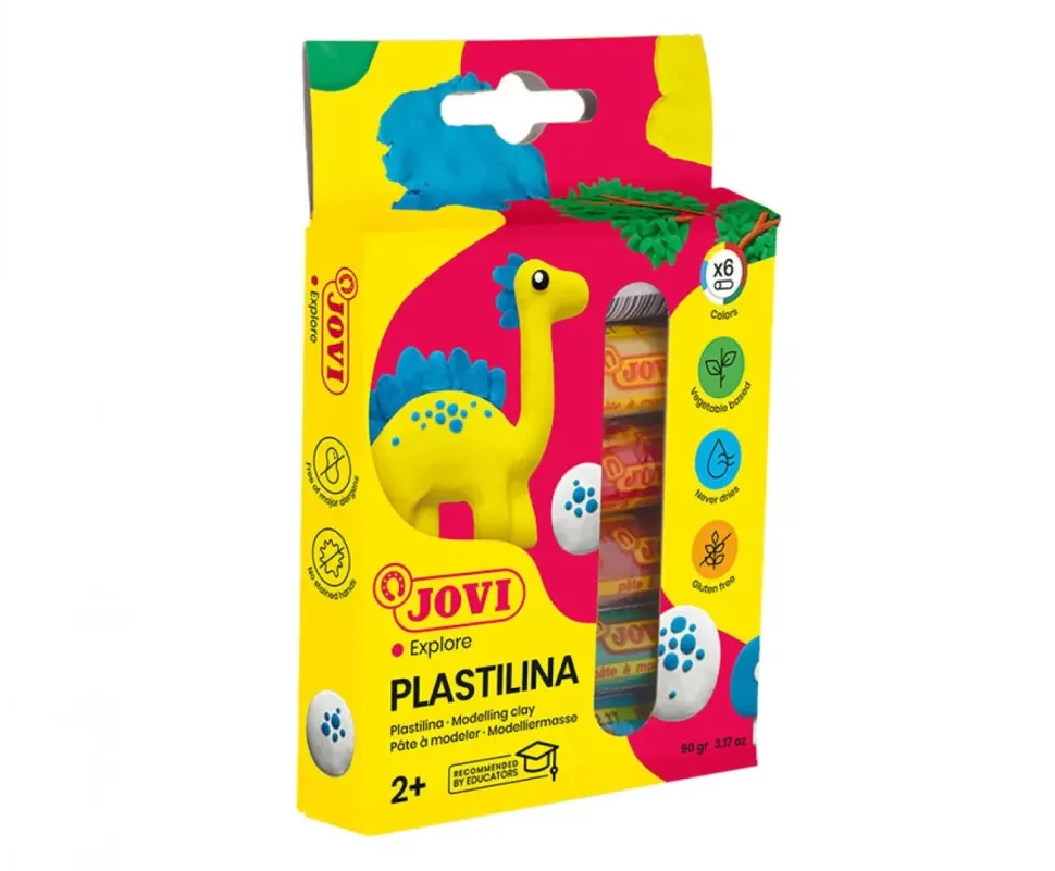 Caja 6 Barras de Plastilinas Colores Surtidos Jovi 15gr