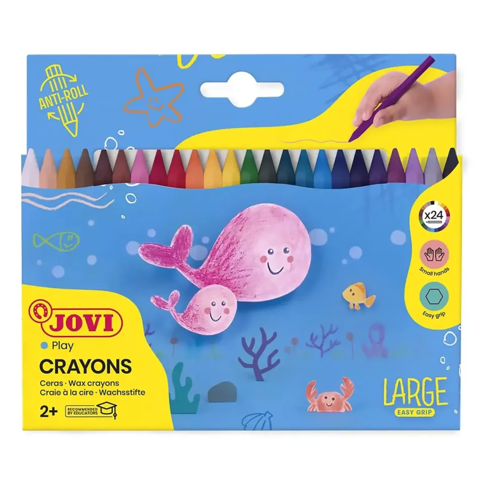 Caja 24 ceras Large Easy Grip Jovi