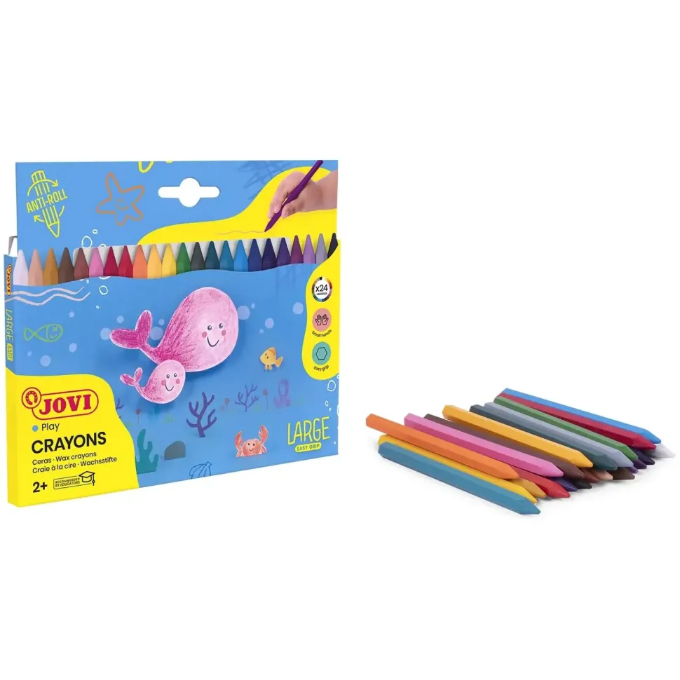 Caja 24 ceras Large Easy Grip Jovi