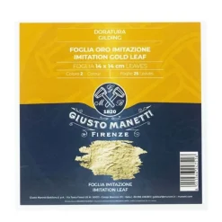 Caja 20 libros 25 hojas imitación pan de oro Color 2 Giusto Manetti 14x14cm
