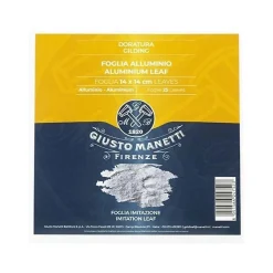 Caja 20 libros 25 hojas imitación aluminio Giusto Manetti 14x14cm