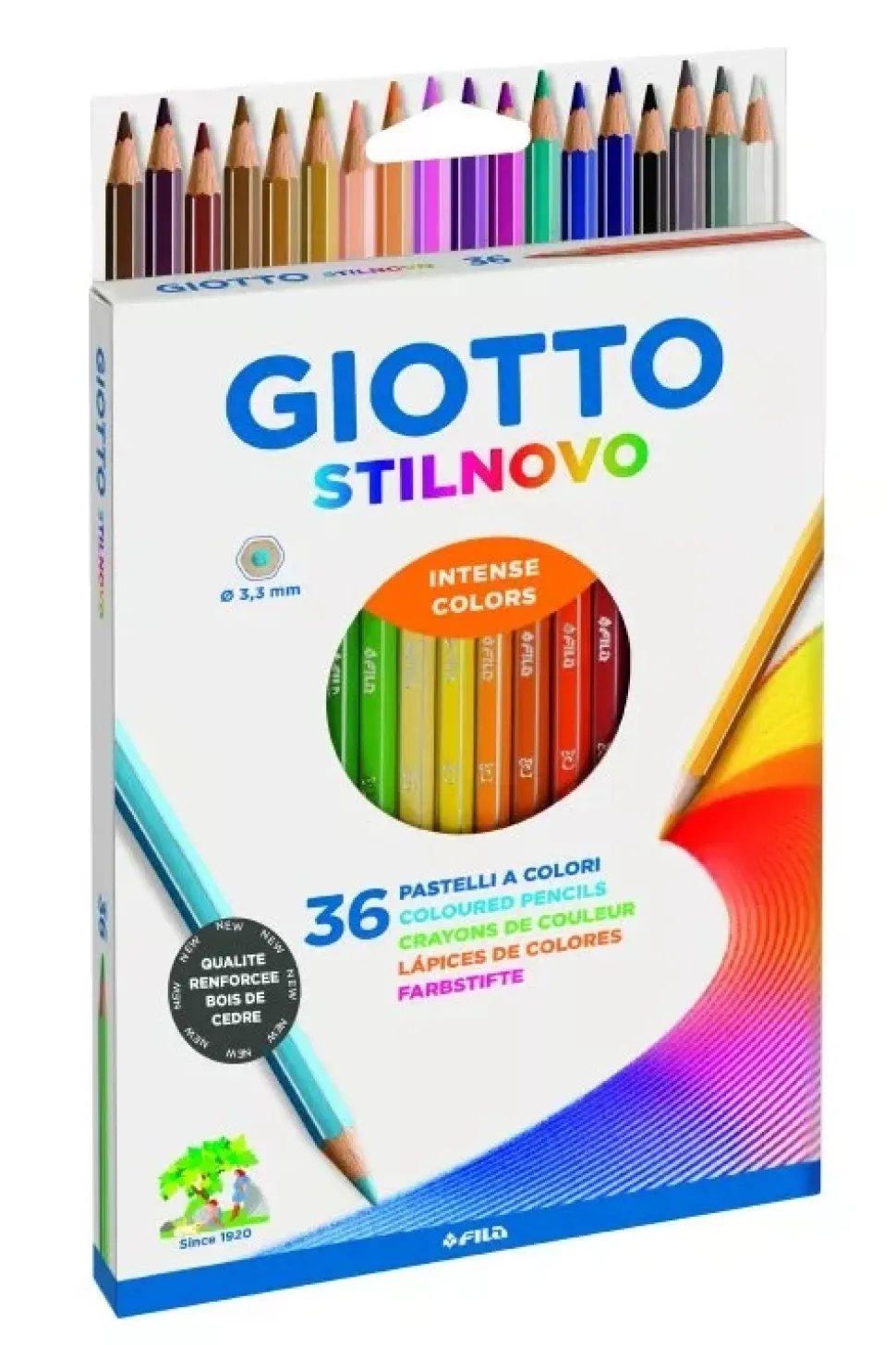 Caja 36 Lápices de Colores Stilnovo Giotto