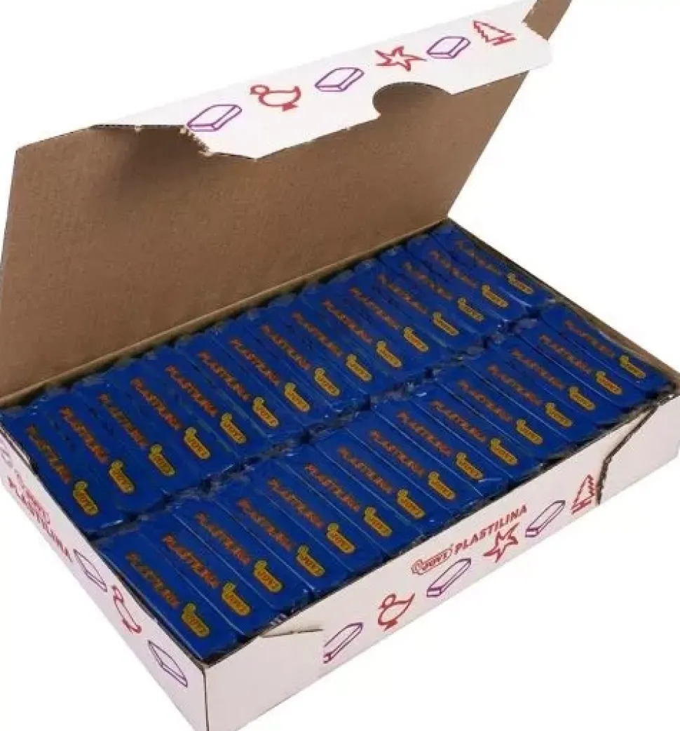 Caja 30 Pastillas de Plastilinas Azul Oscuro Jovi 50gr