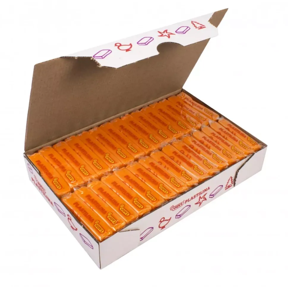 Caja 30 Pastillas de Plastilinas Naranja Jovi 50gr