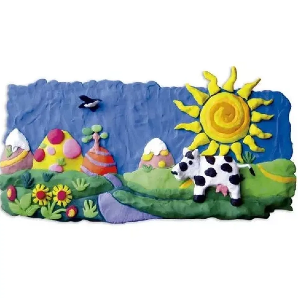 Caja 10 Pastillas de Plastilina Colores Surtidos Jovi 50gr