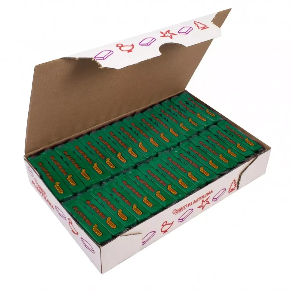 Caja 30 Pastillas de Plastilinas Verde Jovi 50gr
