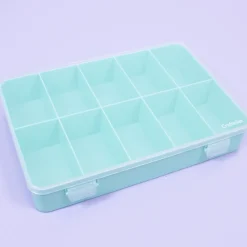 Caja con 10 Compartimentos Turquesa Craftelier