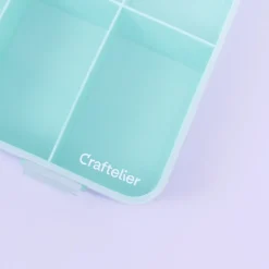 Caja con 10 Compartimentos Turquesa Craftelier