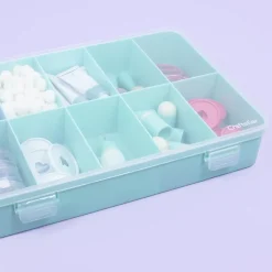 Caja con 10 Compartimentos Turquesa Craftelier