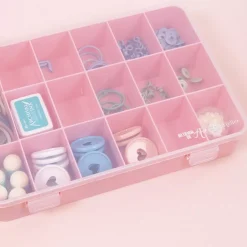 Caja con 17 Compartimentos Rosa Craftelier