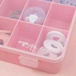 Caja con 17 Compartimentos Rosa Craftelier