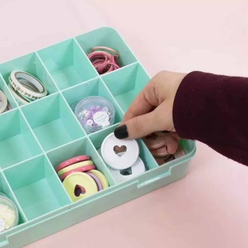 Caja Con 17 Compartimentos Blanca Craftelier