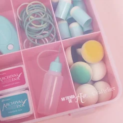 Caja con 10 Compartimentos Rosa Craftelier