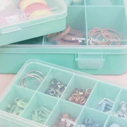 Caja con 10 Compartimentos Rosa Craftelier