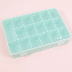 Caja con 17 Compartimentos Turquesa Craftelier